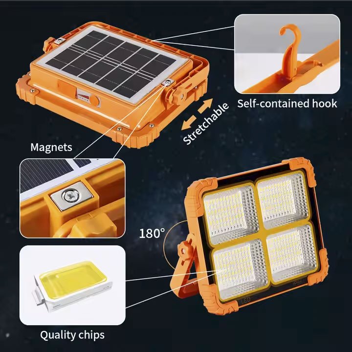 Multi-Functional Outdoor Emergencysolar Light Waterproof Solar Flood Light Outdoor Solar Flood Lights Usb Portable Power Bank