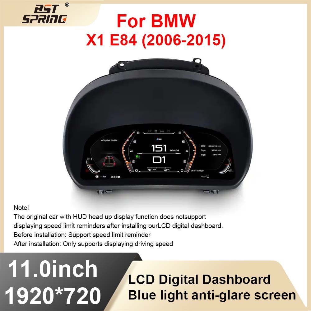 11.0inch Blue Light Anti-glare LCD Digital Dashboard Speedometer for BMW X1 E84 2006-2015 Car Dashboard Auto Meter