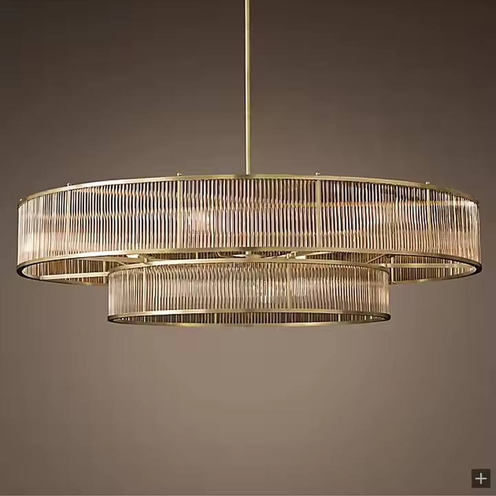 Crystal Pendant Light for Restaurant Hotel Shopping Mall Duplex Villa Restaurant Bedroom Luxury Gold Pendant Lights