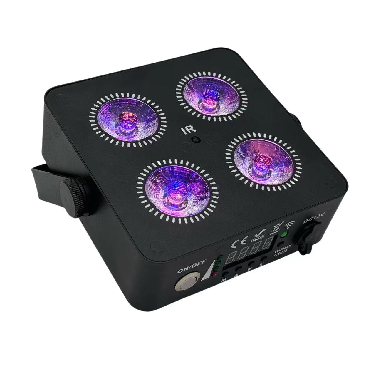 LED Flat Par Can 4 X18w 6 In1 Rgbwa+uv Wireless Dmx Led Uplight Battery Powered Led Stage Wash Dj Lights