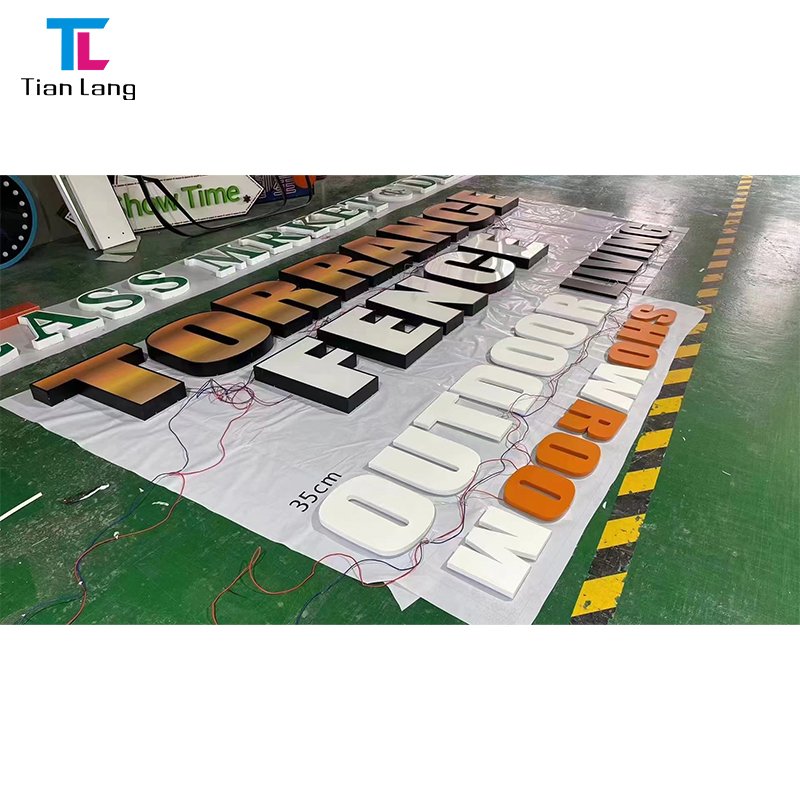 Custom Logo Outdoor Waterproof LED Lighting Letters ACryl and Glass Marquee Letter Sign for Wedding Decoration and Office Use
