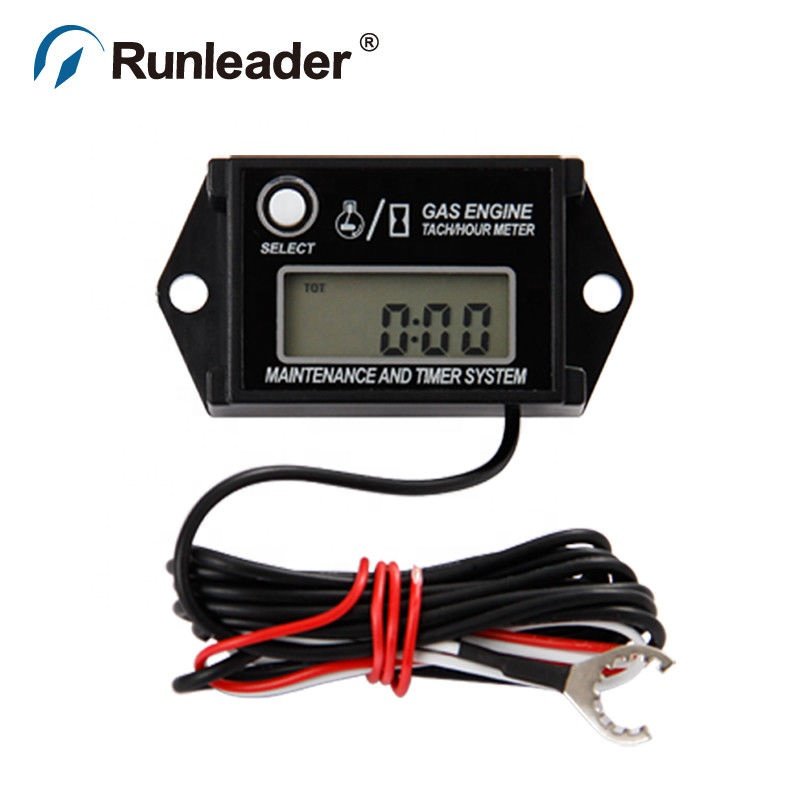 Runleader Digital Tachometer Engine Hour Meter Marine Outboard RV RPM Meter Gauge