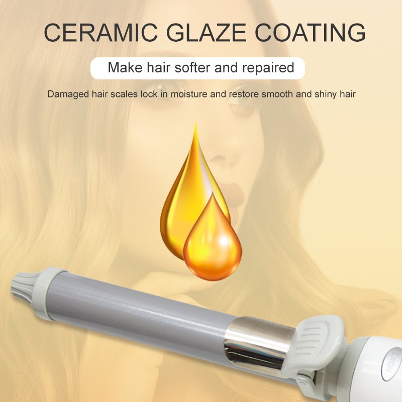 New LCD Automatic Hair Curler Rotating Curling Iron Ceramic Professional Heating Hair Stick Portable Air Spin Curl for Hair Type