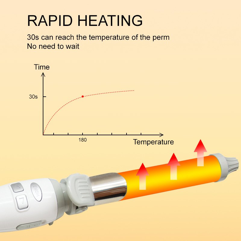 New LCD Automatic Hair Curler Rotating Curling Iron Ceramic Professional Heating Hair Stick Portable Air Spin Curl for Hair Type