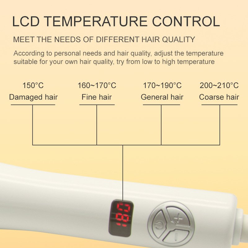 New LCD Automatic Hair Curler Rotating Curling Iron Ceramic Professional Heating Hair Stick Portable Air Spin Curl for Hair Type