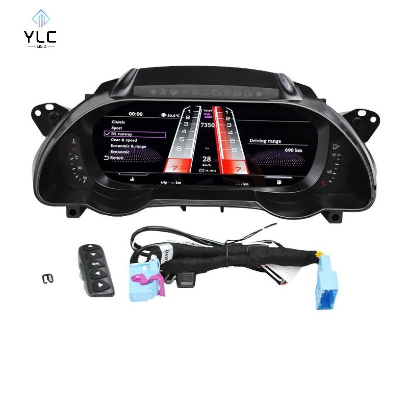 YLC 1920*720p Linux System Upgrade Auto Meter Screen Instrument Digital Cluster for Audi A5 A4 B8 S5 2013-2016