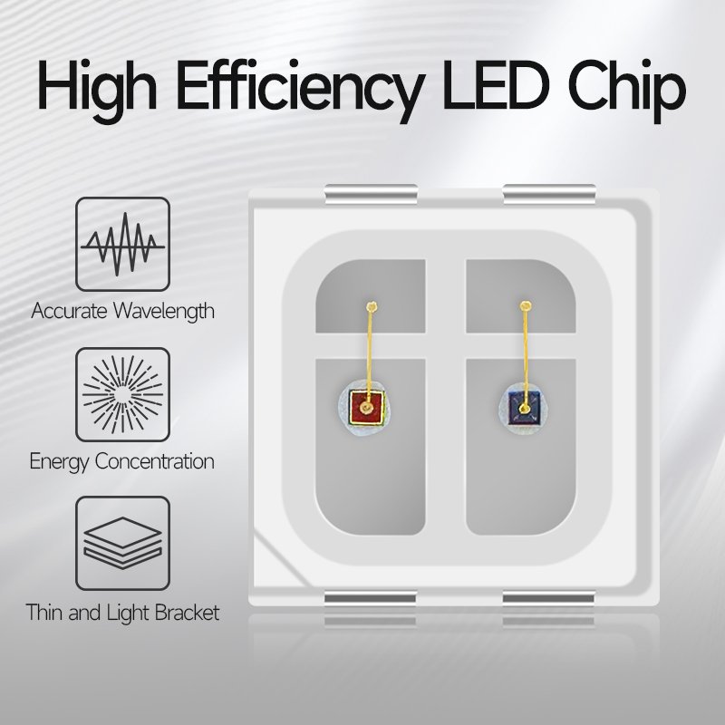 HY New Arrival Bi Color SMD IR LED 415nm 605mm 660nm 830nm 850nm Infrared Therapy Led Red Light Therapy Facial Device