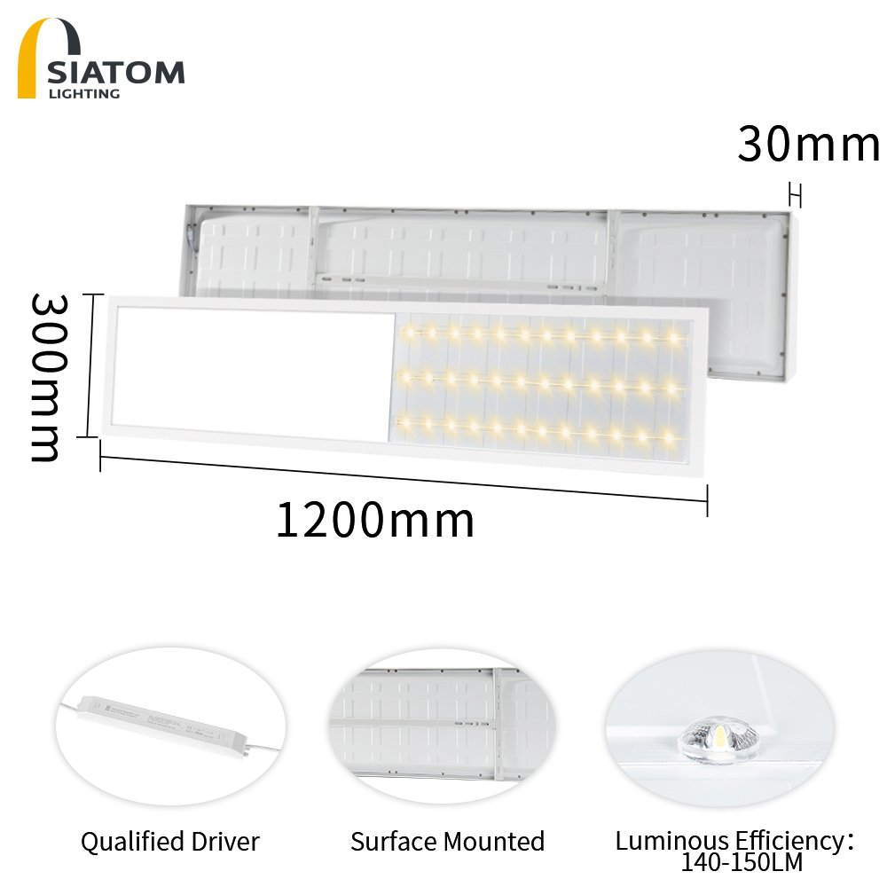 Super Bright 300X1200 Led Panel Light Backlit Celling Surface Mounted Office Commercial Lights