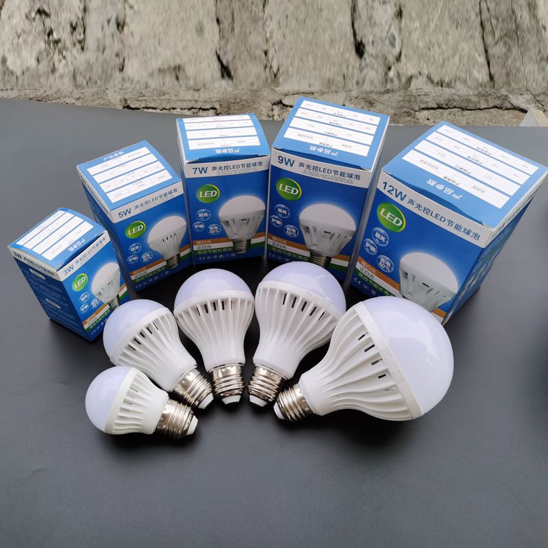 High-quality Intelligent Voice and Light Control Induction LED Bulb Ball Human Infrared Induction Lamp radar Induction Lamp