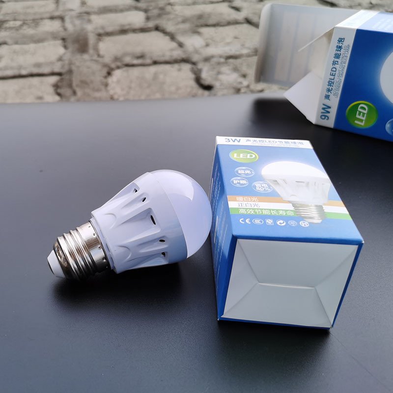 High-quality Intelligent Voice and Light Control Induction LED Bulb Ball Human Infrared Induction Lamp radar Induction Lamp