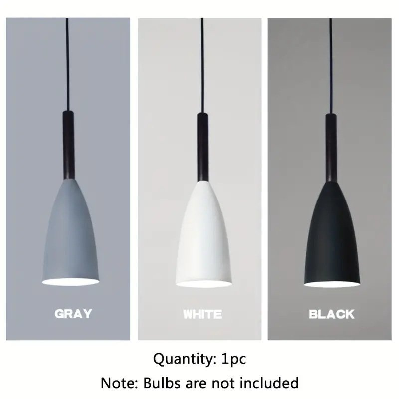Modern Nordic Pendant Lights Minimalist Multicolor Hanging Lamps E27 Edison Bulb for Kitchen Dining Bedroom Iron Pendant Lamp