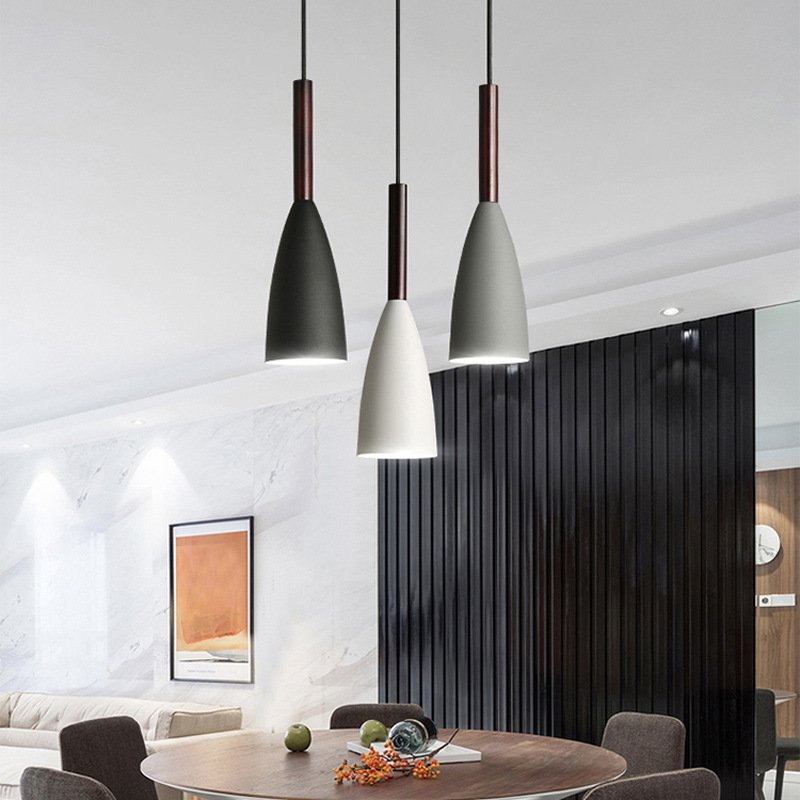 Modern Nordic Pendant Lights Minimalist Multicolor Hanging Lamps E27 Edison Bulb for Kitchen Dining Bedroom Iron Pendant Lamp