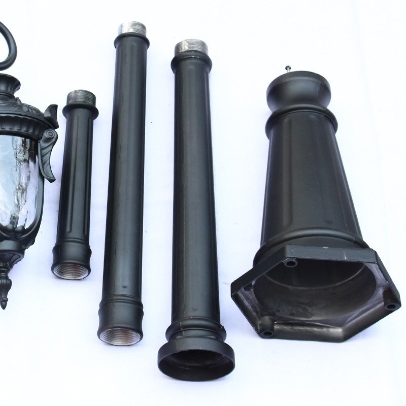 Outdoor Classic Waterproof Antique Street Light Cast Iron Aluminum Street Lamp Post Garden Lighting Pole Lantern Top Lamp