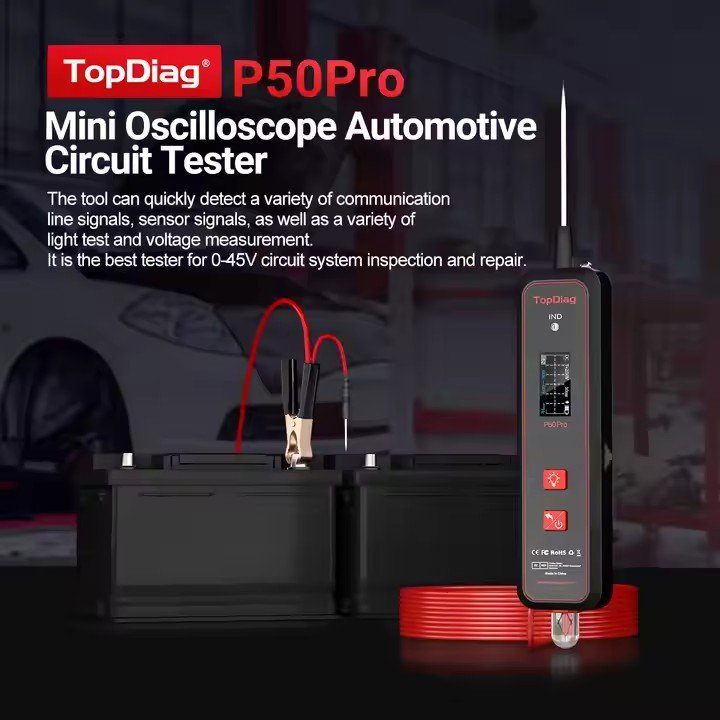 P50 PRO DC0-40V Car LCD Digital Circuit Tester Voltage Meter Pen Automotive Universal Truck Circuit Scanner Power Probe