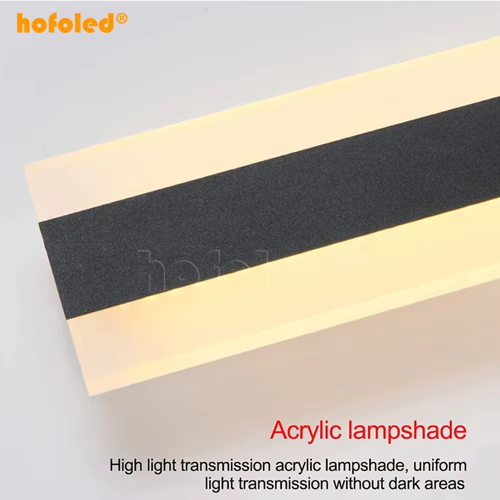 Hofoled Outdoor up and Down Exterior Linear Wall Lamp Indoor 110V 220V Sconce Lighting Home Decor Smart Long Strip Wall Light