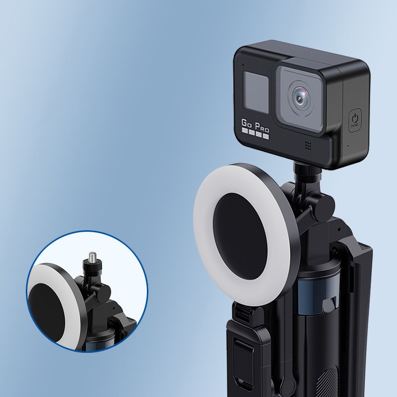 2025 Jan New Cost Effective 720 Degree 2 Axis Rotatable 1.75m Easy Open Quad Stand Quadripod Tripod Selfie Stick