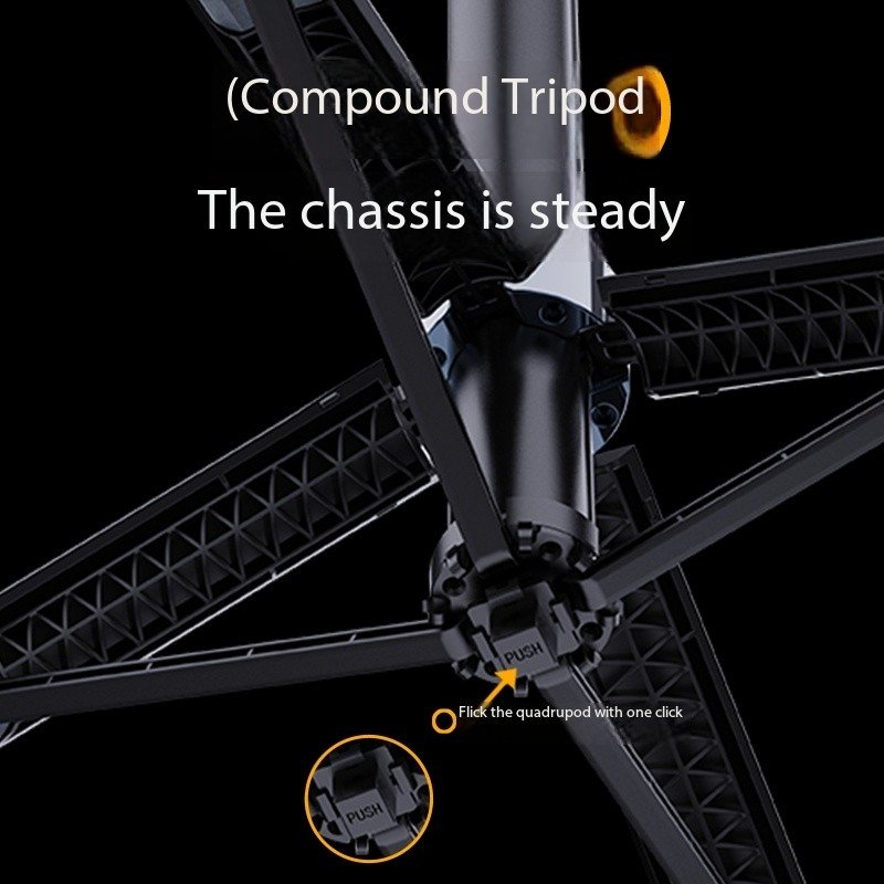 2025 Jan New Cost Effective 720 Degree 2 Axis Rotatable 1.75m Easy Open Quad Stand Quadripod Tripod Selfie Stick
