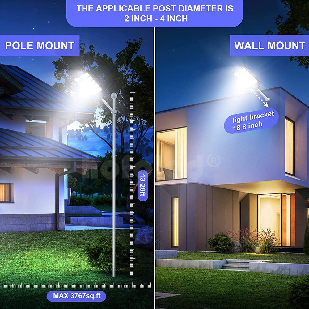 HOFOLED 600W 800W 1000W 2000W Ip65 Outdoor All in One Solar Street Lamp Radar Motion Sensor Integrated Led Solar Street Light