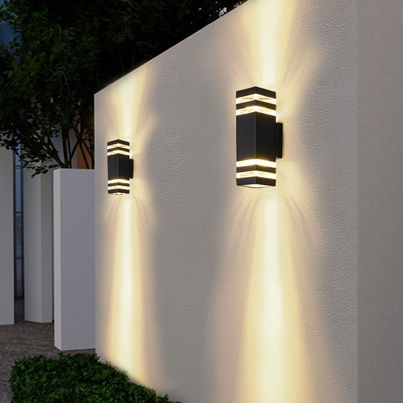 Minimalist Exterior Sconces Aluminum Waterproof up and Down Led Wall Lights Modern Outdoor Wall Lamp