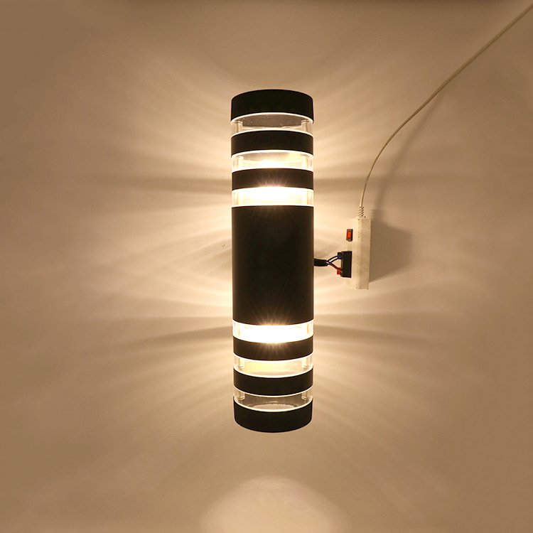 Minimalist Exterior Sconces Aluminum Waterproof up and Down Led Wall Lights Modern Outdoor Wall Lamp