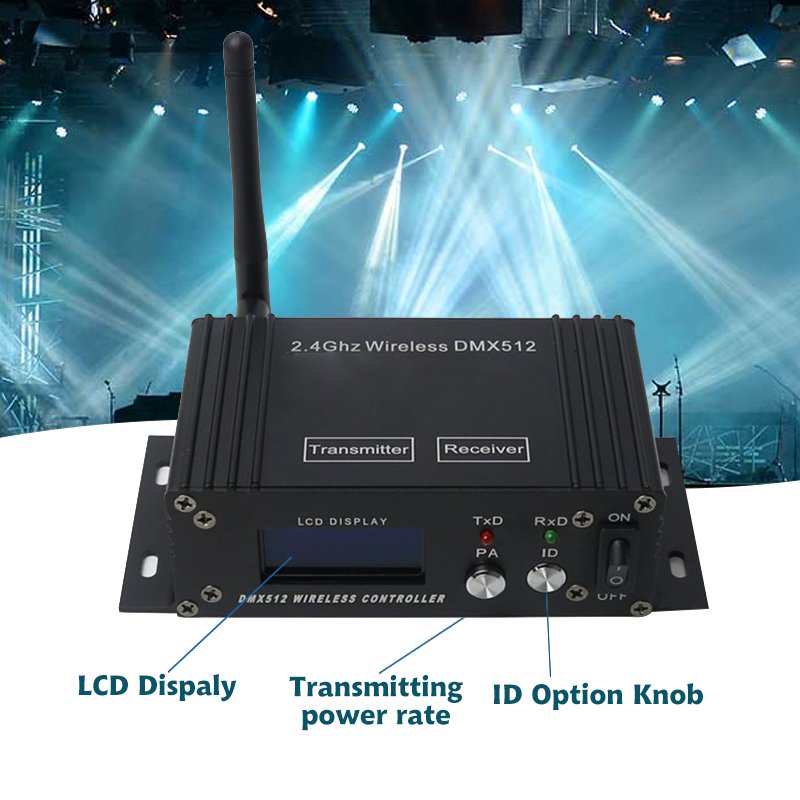 Grace 2.4G Wireless DMX Controller LCD Transmitter Dimmer Sender Receiver Stage DMX Console
