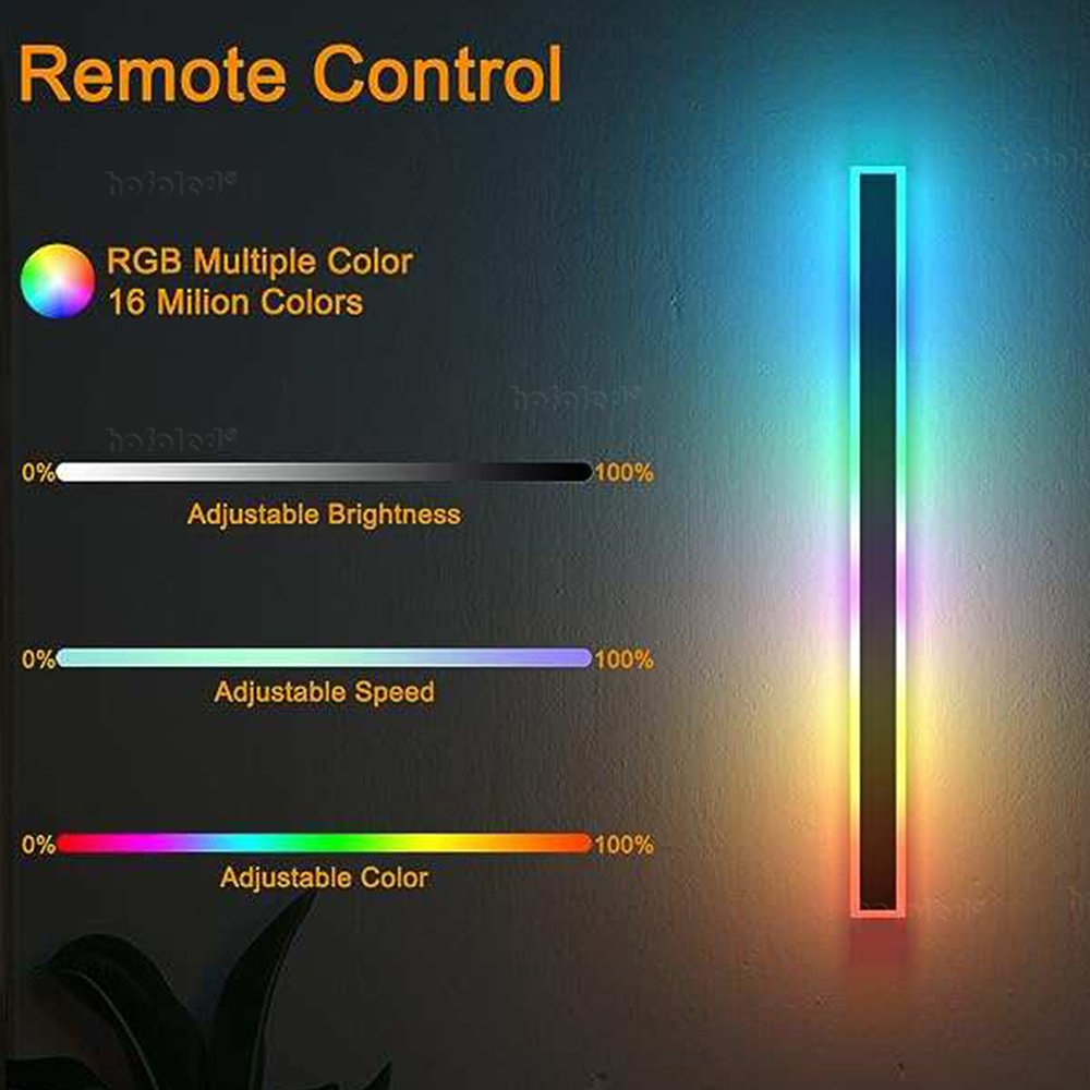 Hofoled Garden Fence Villa Smart Outdoor Minimalist Linear Wall Light RGBW RGB Wall LED Light Multicolor for Wall Home Decorate