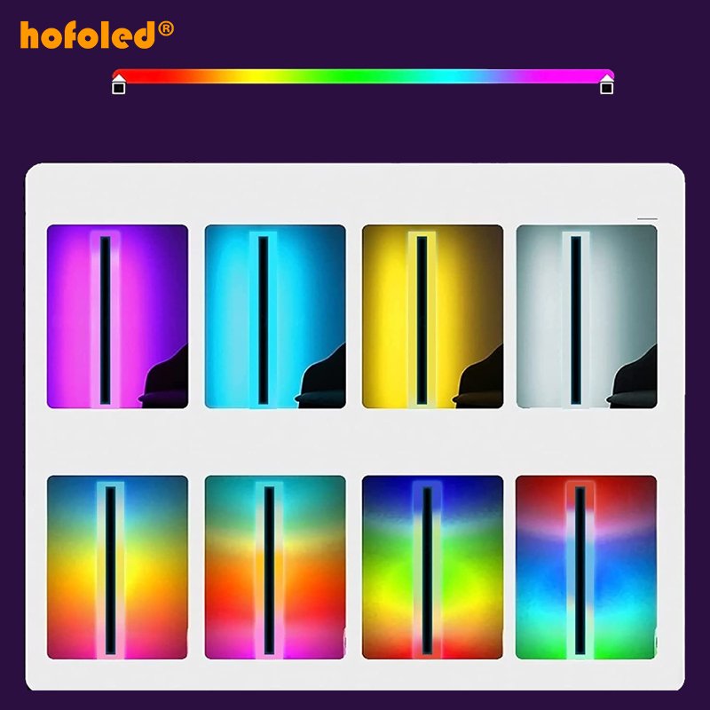 Hofoled Garden Fence Villa Smart Outdoor Minimalist Linear Wall Light RGBW RGB Wall LED Light Multicolor for Wall Home Decorate