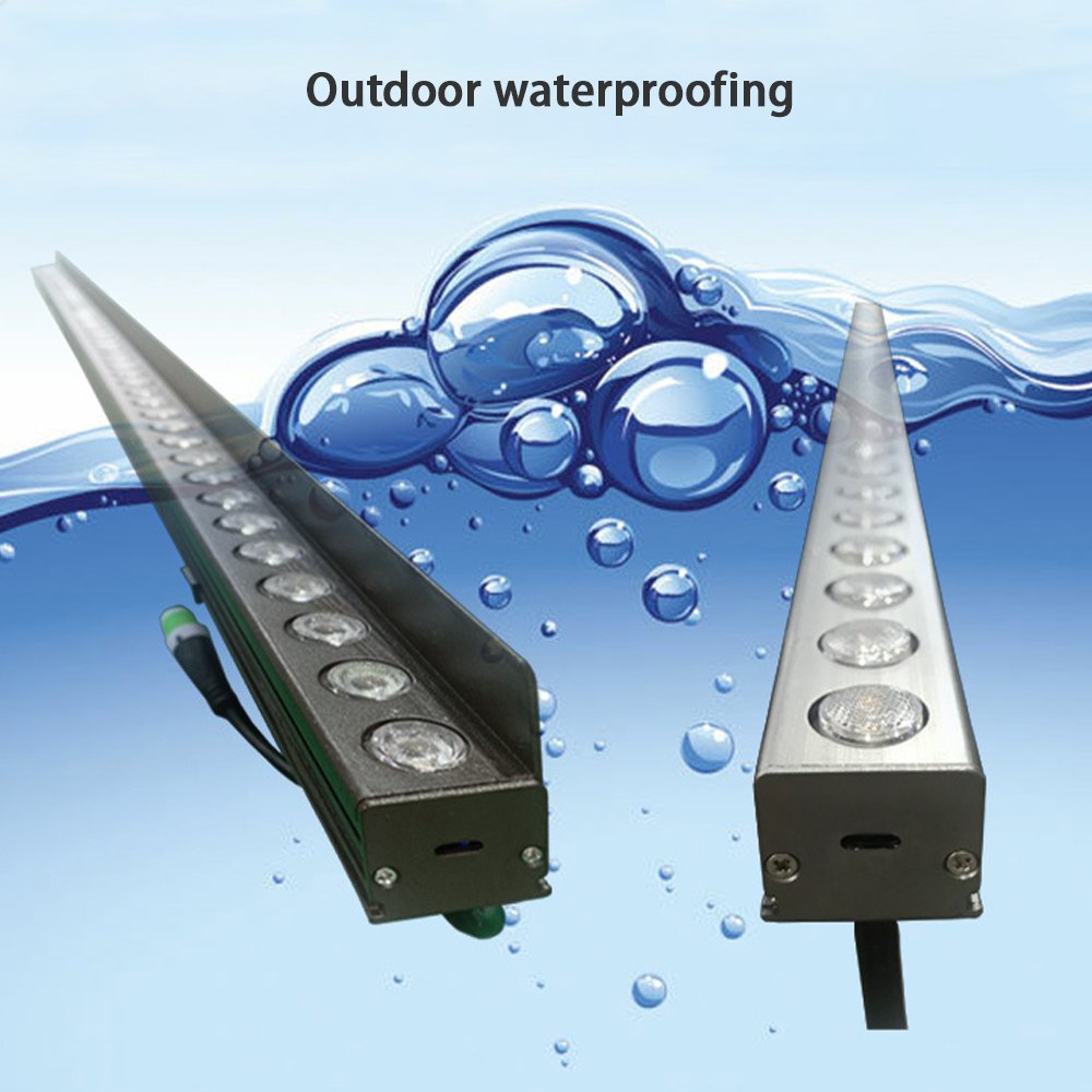 LED Linear Light 12W Outdoor Waterproof Bridge Building Warm White Lens Anti-glare Aluminum Lighting Wall Wash Light
