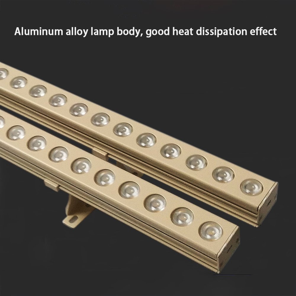 LED Linear Light 12W Outdoor Waterproof Bridge Building Warm White Lens Anti-glare Aluminum Lighting Wall Wash Light