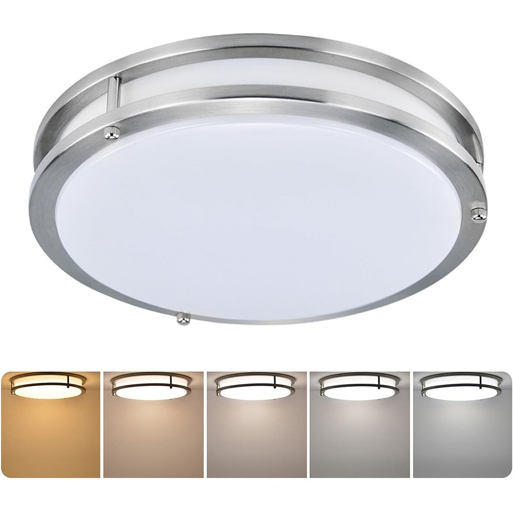 North American Hot Selling 10 Inch 12 Inch White Acrylic Round Shade ETL LED Surface Mount Ceiling Lights