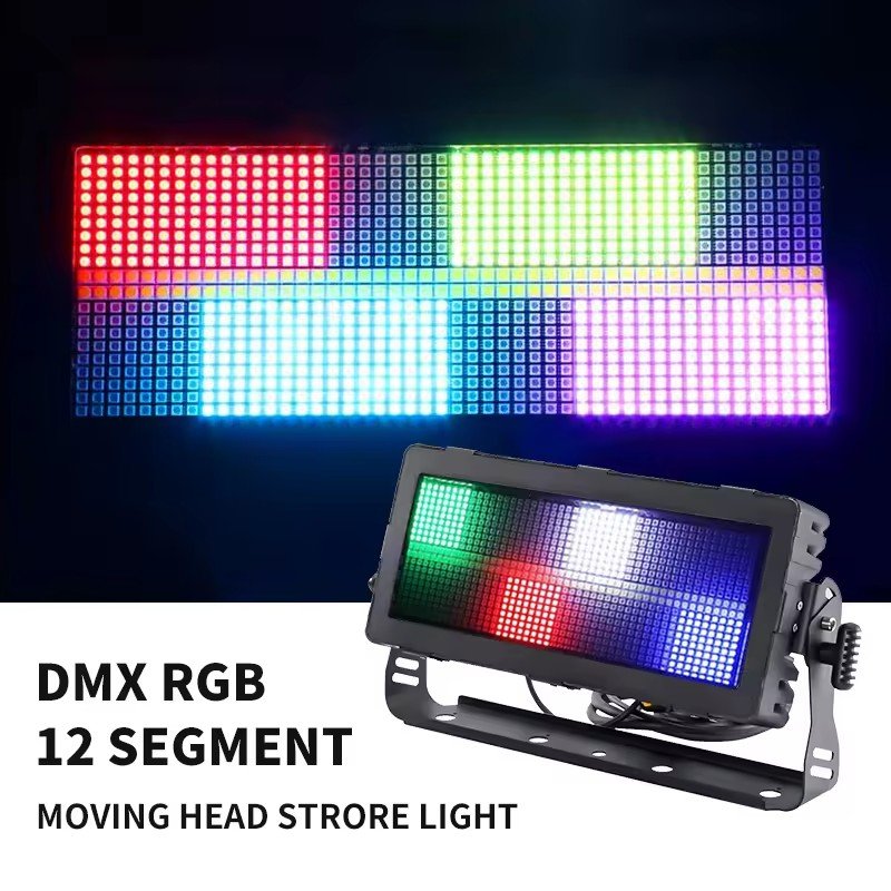400W Outdoor Strobe Light 12 Segment White RGB 3in1 with RDM Rgb Led Strobe Light Outdoor IP65