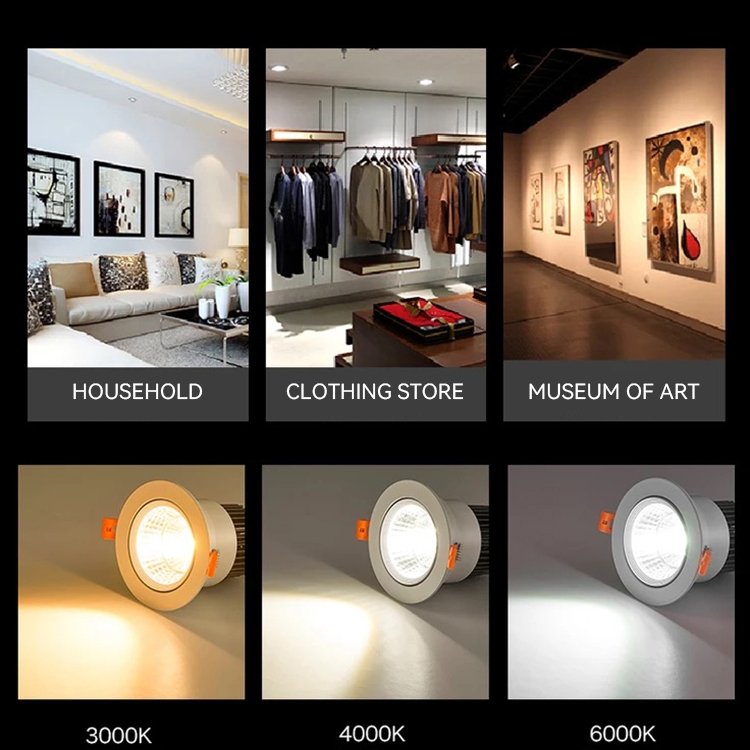 Dimmable Led Down Light Cob Spot Light 20W 30W 40W 50W Led Ceiling Lamp Ac85-265V Household Commercial Indoor Lighting