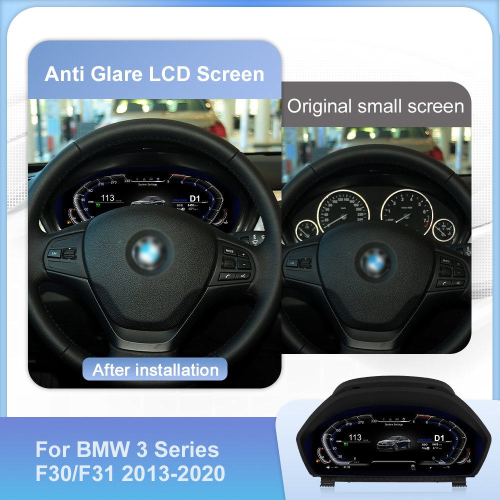Navihua for BMW 3 Series F30/F31 GT-F34 4 Series F32/F33/F36 Car Upgrade 12.3'' Auto Speedometer LCD Dashboard Digital Cluster