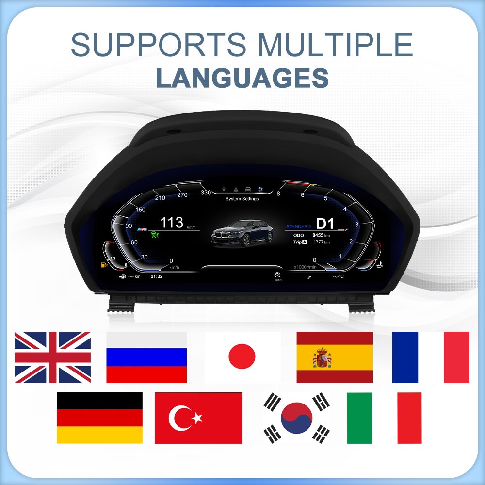 Navihua for BMW 3 Series F30/F31 GT-F34 4 Series F32/F33/F36 Car Upgrade 12.3'' Auto Speedometer LCD Dashboard Digital Cluster