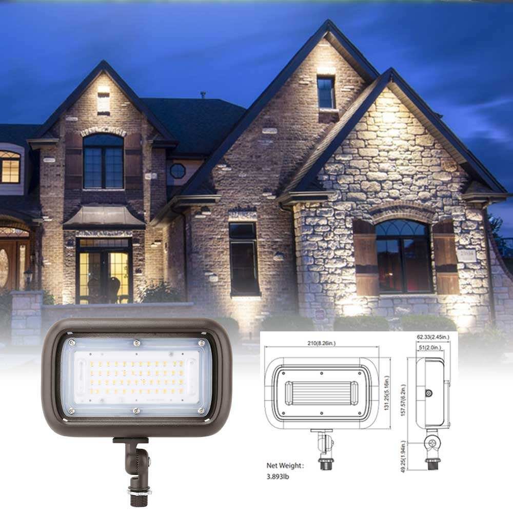 US in Stock 15W 30W 45W Outdoor LED Low Voltage Landscape Lighting Flood Light Knuckle Mount With ETL DLC UL