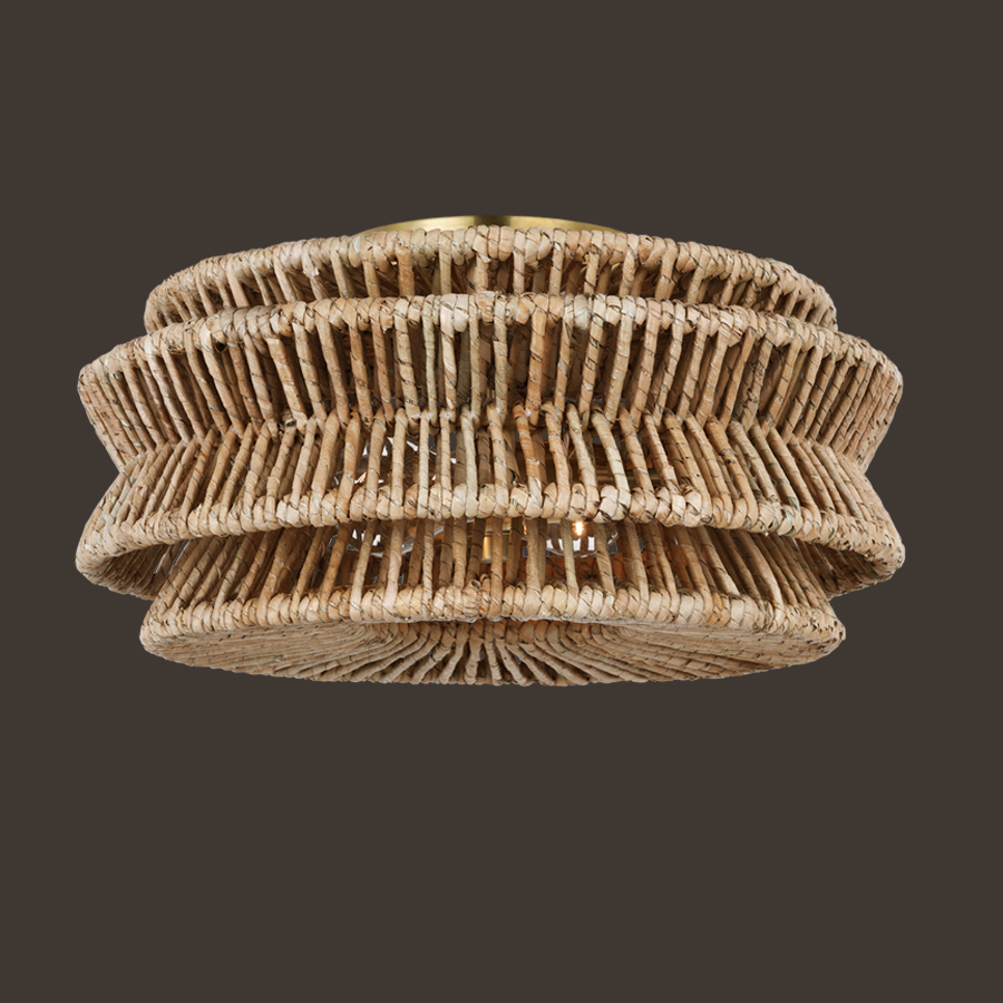 Custom Antigua Drum Chandelier Rustic Large Abaca Rope Hanging Lamp VISUAL Ceiling Chandelier for Living Room