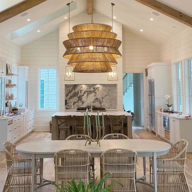 Custom Antigua Drum Chandelier Rustic Large Abaca Rope Hanging Lamp VISUAL Ceiling Chandelier for Living Room