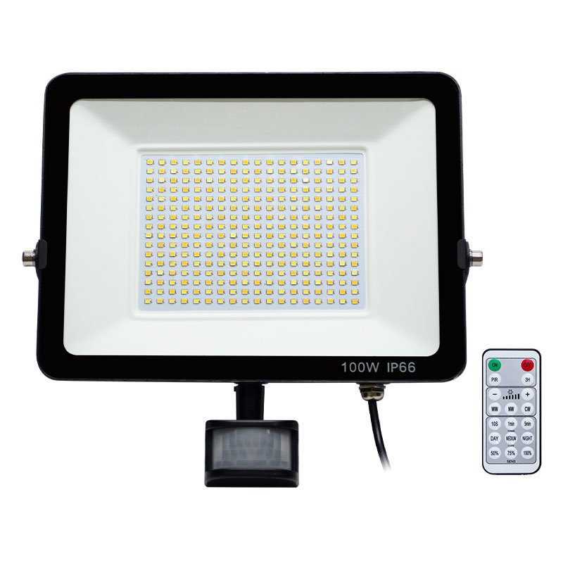 Motion Sensor Floodlight Led CCT Adjustable Flood Light Outdoor Projector Smart Security Flood Led Light by Remote