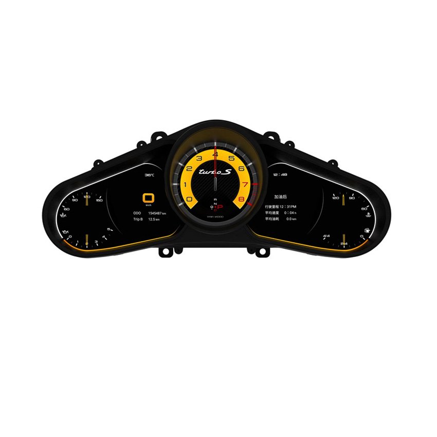 Linux System 12.3 Inch 720p Upgrade Auto Meter Virtual Cockpit Screen for Porsche Cayenne Digital Cluster 2010-2017