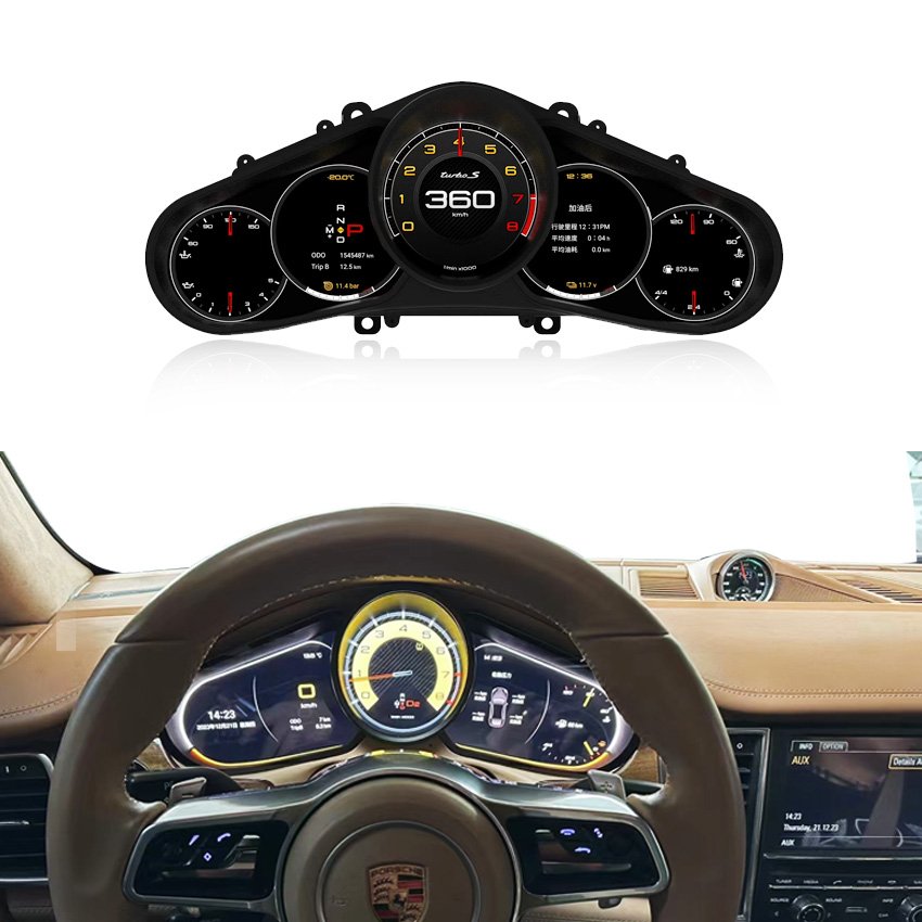 Linux System 12.3 Inch 720p Upgrade Auto Meter Virtual Cockpit Screen for Porsche Cayenne Digital Cluster 2010-2017