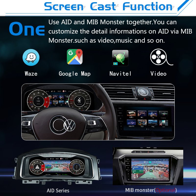 High Quality Auto Meter for Passat B8 Digital Instrument Clusters for Volkswagen