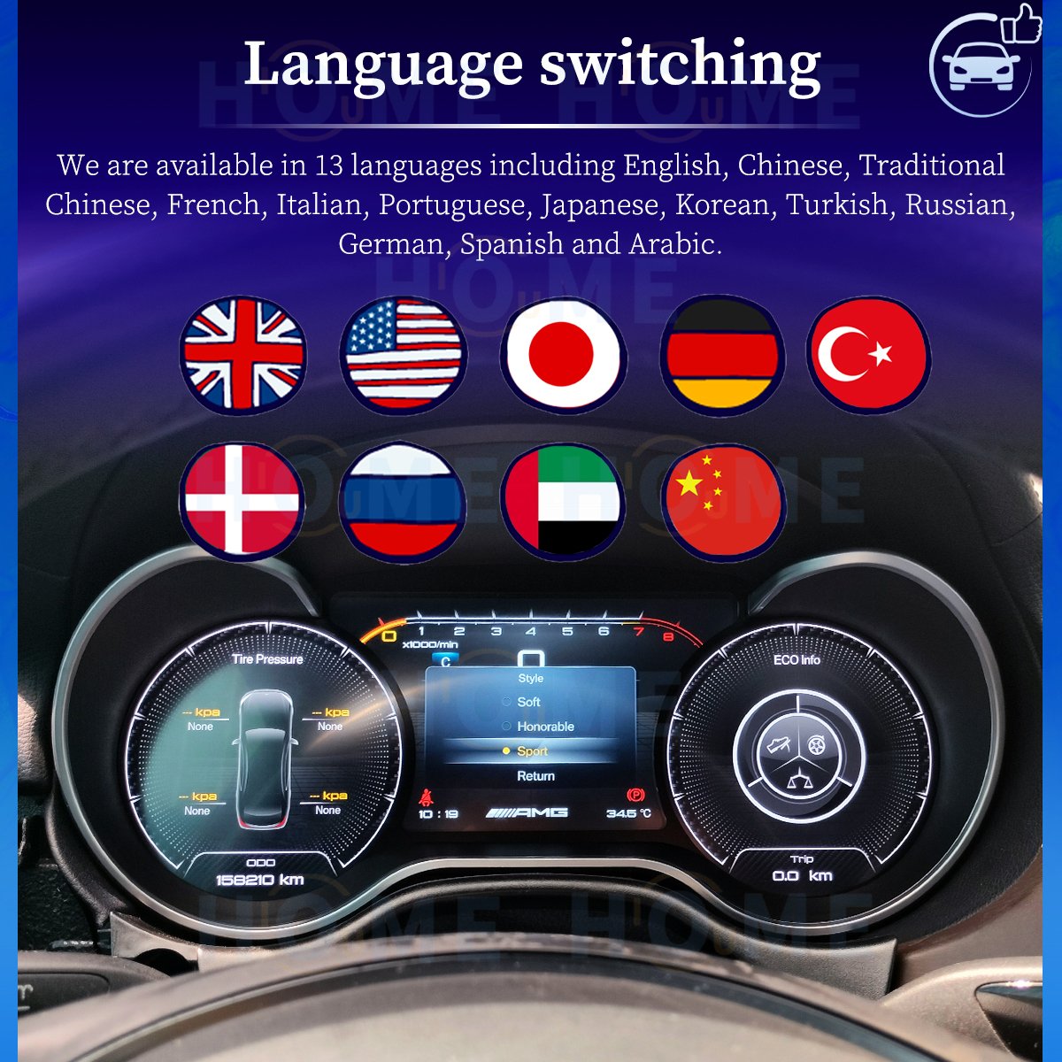 LCD Speedometer Virtual Instrument Cluster CockPit for Benz GLE W166 GLE450 350 AMG 2015 - 2019 Digital Dashboard Panel