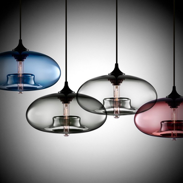 Wholesale Modern Loft Pendant Lamp Glass Lampshade LED Decorative Chandelier Indoor Simple Hanging Light for Living Room Bedroom
