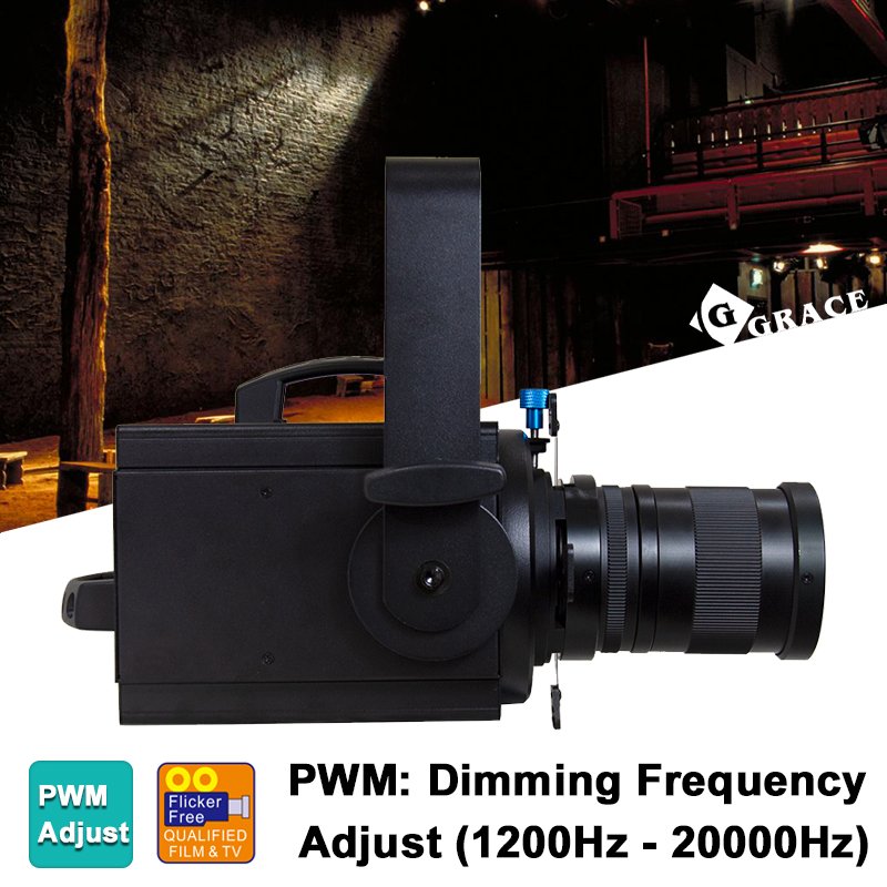 Igracelite 100W 6in1 RGBALC Spotlight LED Leko Light PWM Mode CRI>96 Mini Zoom Spot Stage Light