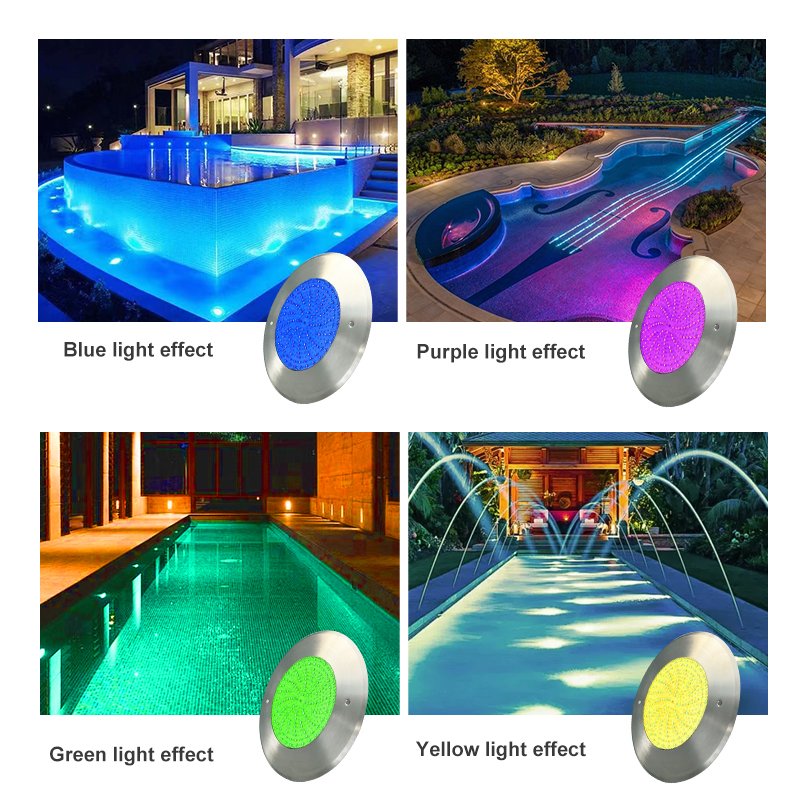 High Quality Waterproof Stainless Steel Resin RGB IP68 Led Underwater Swimming Pool Lights