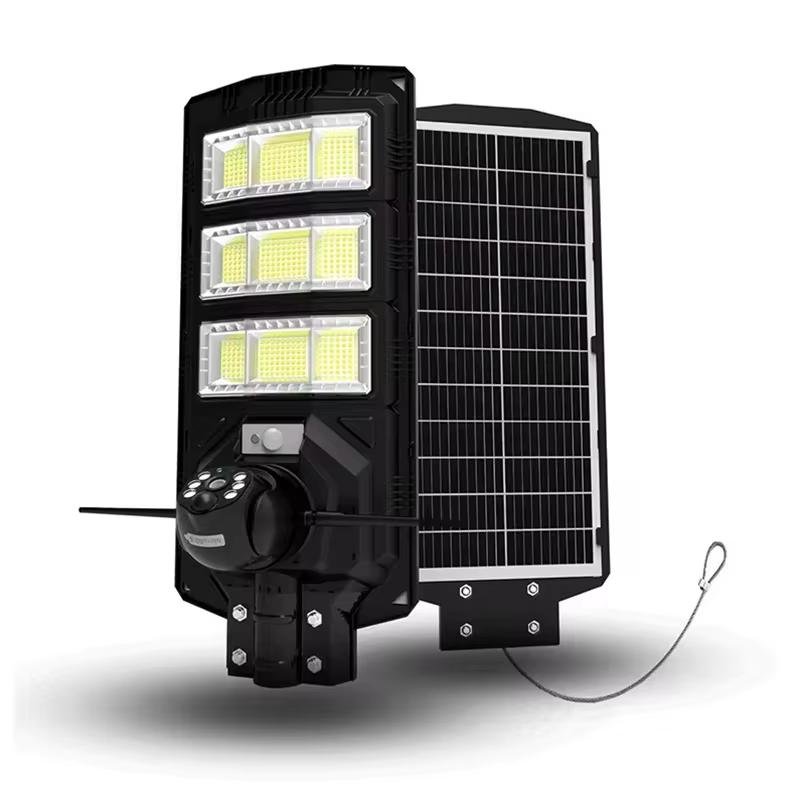 Omsen 300W Solar Security Street Light With Outdoor Cctv Camera 4G With Poles Lamparas Solares Waterproof Ip67