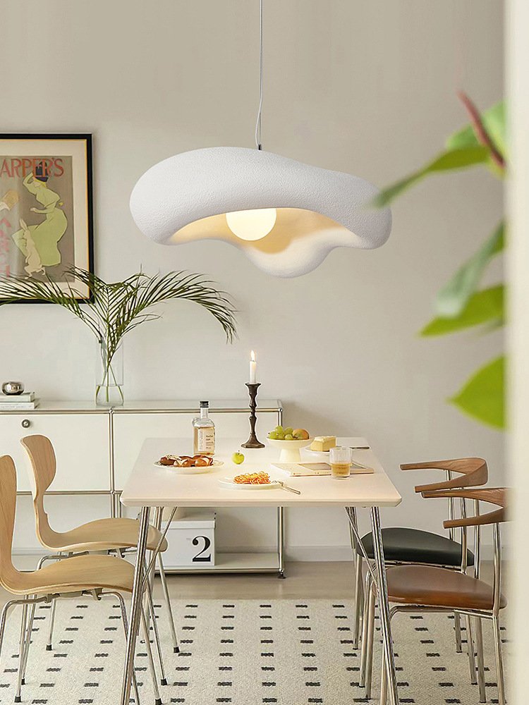 Wabi Sabi Kitchen Dinning Hanging Lamp Pendant Lamp Lights Fixtures Ceiling Oval Bean Modern Pendant Lights Resin Chandeliers