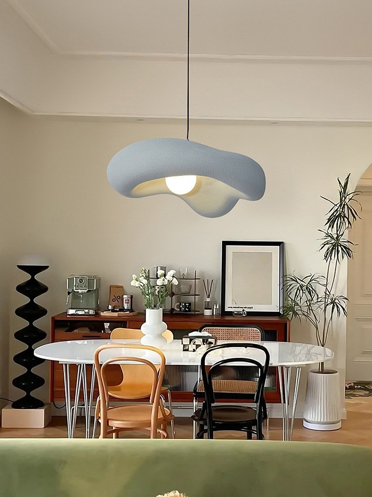 Wabi Sabi Kitchen Dinning Hanging Lamp Pendant Lamp Lights Fixtures Ceiling Oval Bean Modern Pendant Lights Resin Chandeliers