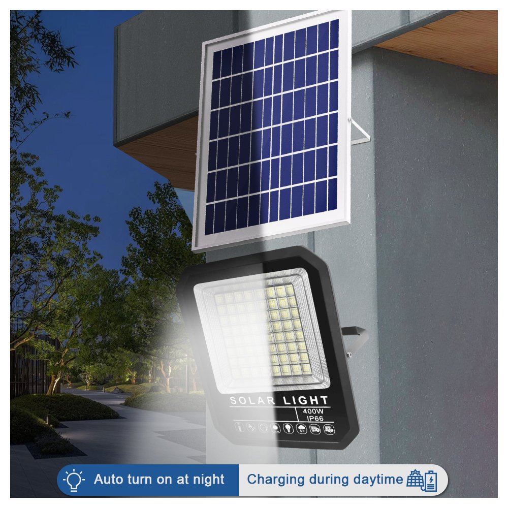 High Quality 100w 200w 300w 400w Reflector Solar Projector Light Garden Solar Flood Light