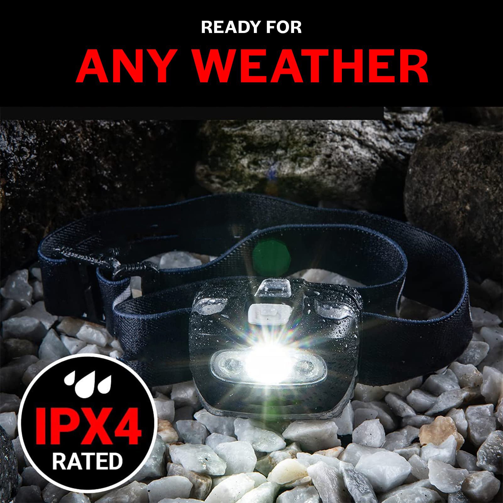 Wholesale Red Safety Light Best Head Lamp, Running Camping Waterproof Headlamps 6 Modes Pivotable Head LED Headlamp Flashlight